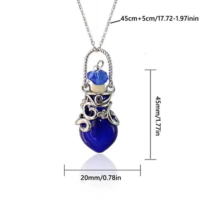 JOMemorial-Fiole de sexuellement en Verre en Forme de Cœur, Pendentif Diffuseur d'Huile Essentielle, Bijou Réglable