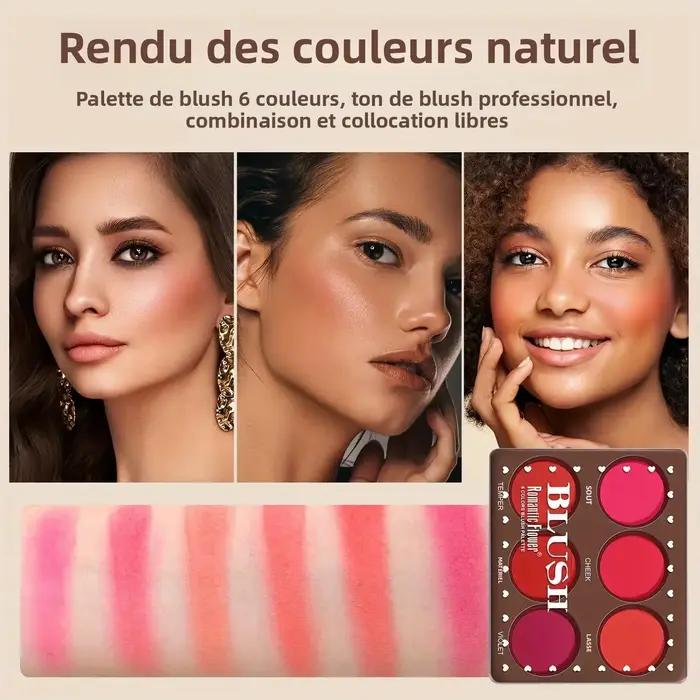 Palette de fards à joues mats imperméables