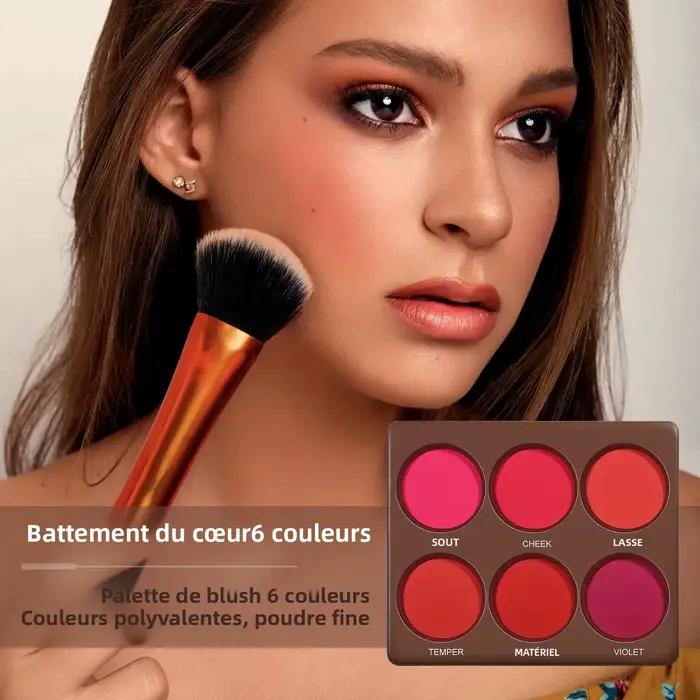 Palette de fards à joues mats imperméables