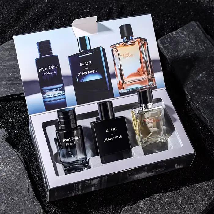 Parfum naturel frais 30ml pour hommes, coffret cadeau, ensemble de 3 pièces, parfum de Cologne durab
