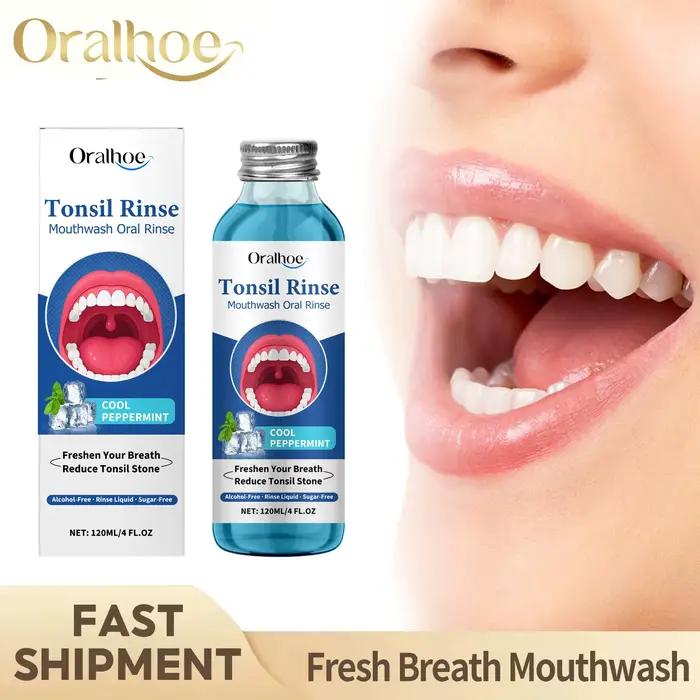 Rince-bouche frais Oral, élimine les odeurs buccales, réduit la pierre d'amélice, durable, frais, sans alcool, hygiène buccale, nettoyage, menthe poivrée
