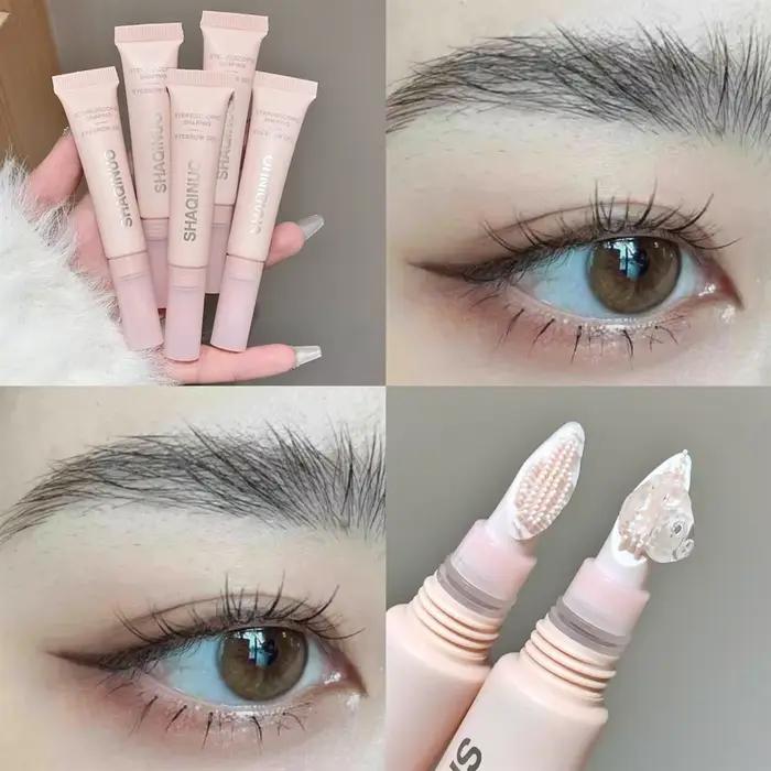 Gel à sourcils 3D imperméable, résistant aux taches, coiffage et mise en forme des sourcils avec brosse en Silicone, tenue longue durée pour un maquillage toute la journée