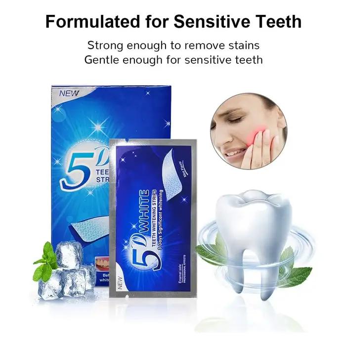 Bandelettes blanchissantes 5D pour les dents