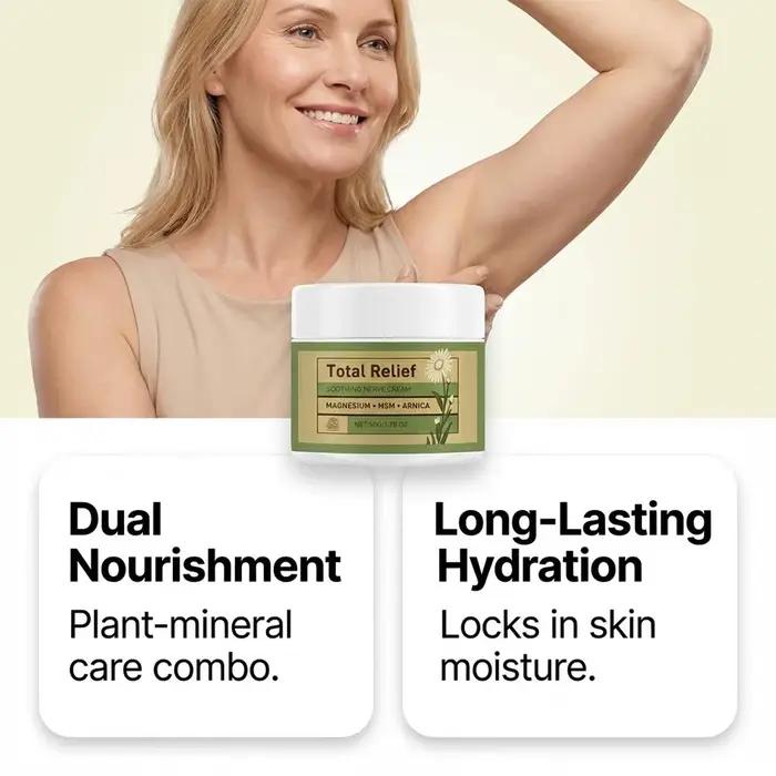 Crème de massage au magnésium 50g, hydratant doux pour le corps avec MSM et arnica pour une application confortable, une peau douce et un soin quotidien