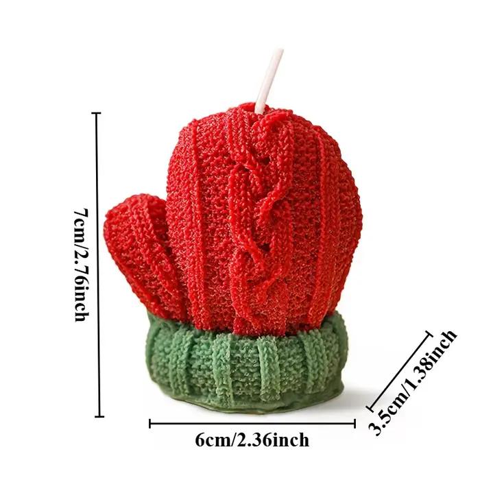 Gants tricotés de noël