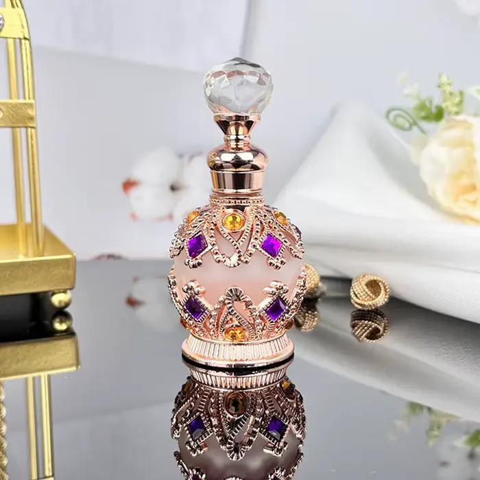 Bouteille de parfum à fente pour tous les jours, huile essentielle, style africain, stockage arabe, spécial Dubaï, salon de beauté, alliage, nouveau, 15ml, 2025