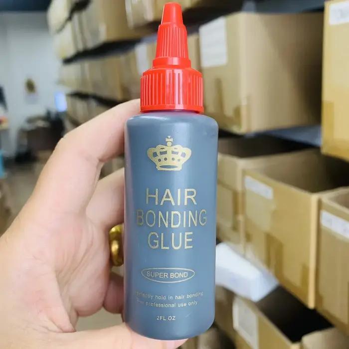 Colle de tissage de cheveux noirs, Anti-champignon imperméable, Super liaison pour une tenue parfaite dans la colle de dentelle