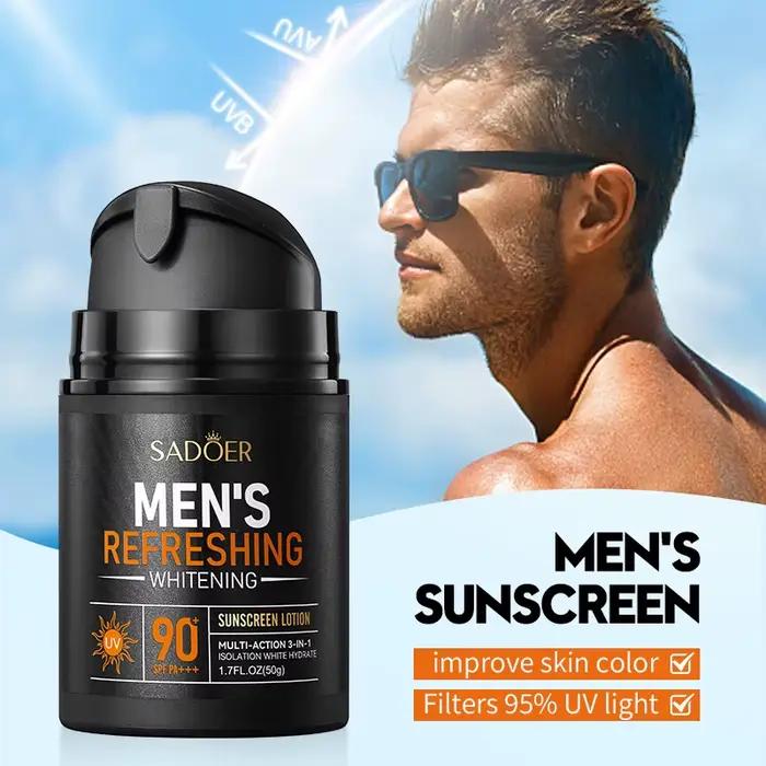 SAODER crème solaire pour hommes pour visage cou corps bloqueur