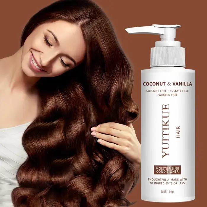 Après-shampoing YUITIKUE à la noix de coco et à la vanille | Sans sulfate, hydratant et nourrissant pour tous types de cheveux 150g