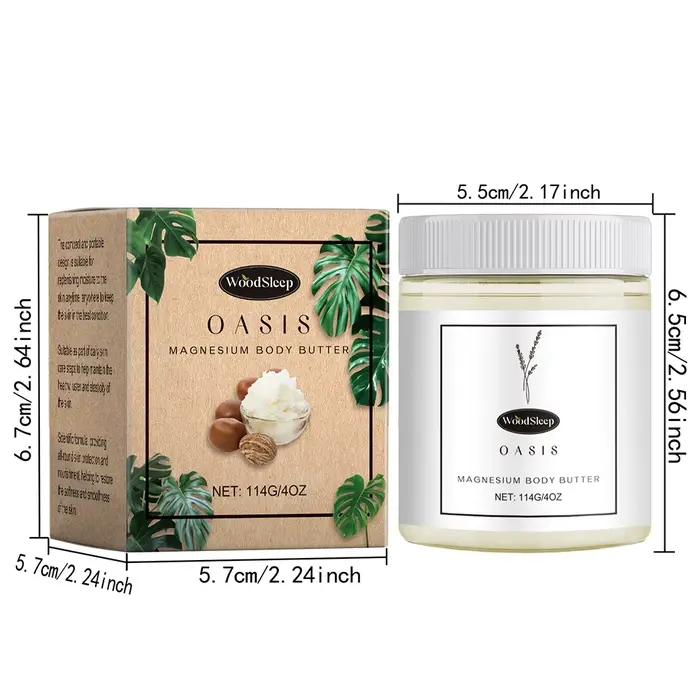 Crème au magnésium au beurre pour le corps, 114g, garde la peau, crème hydratante douce et lisse, hy