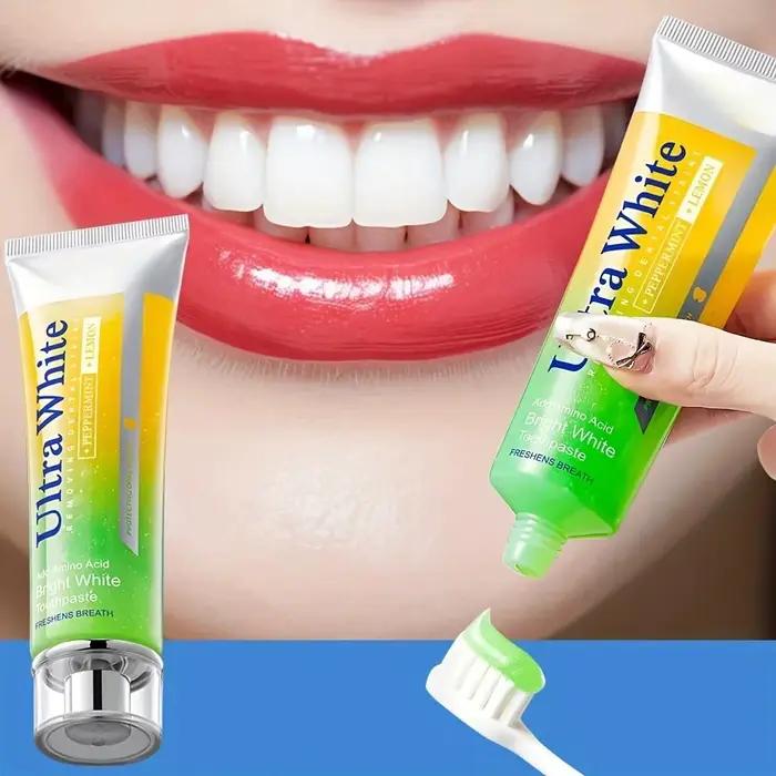 Dentifrice Citron Menthe 100g – Soin Bucco-dentaire Quotidien – Élimine la Plaque Dentaire – Blanchit les Dents – Haleine Fraîche Longue Durée