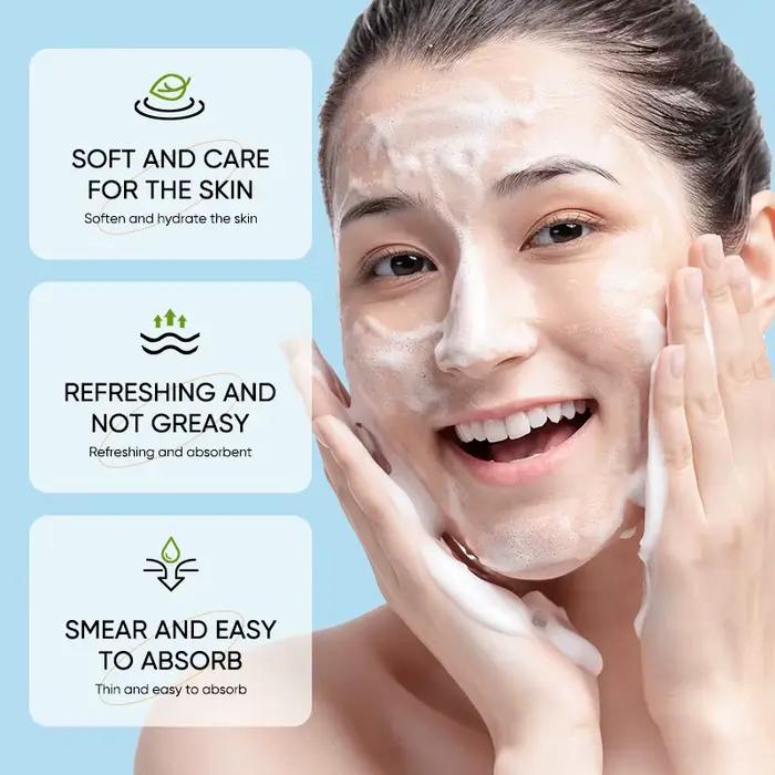 Nettoyant Visage à l'Aloe SADOER Mousse Hydratante pour Peau Douce et Revitalisée Occasions Spéciales Femme
