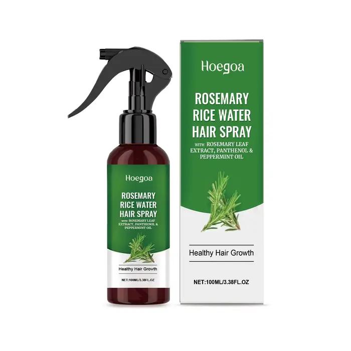 Spray de croissance capillaire à la rosemarie et à l'eau de riz pour homme, sérum fortifiant pour le
