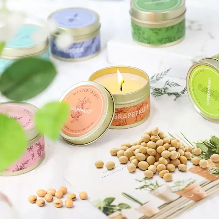 Bougies aromatiques parfumées sans fumée