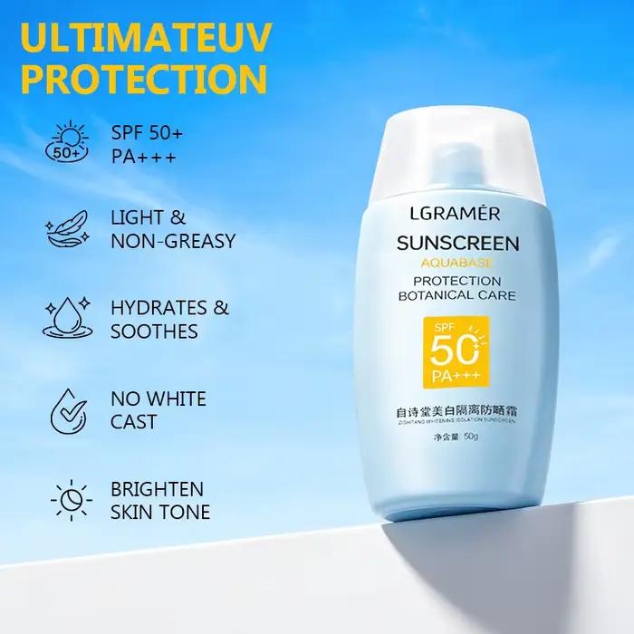 Crème solaire visage 50+