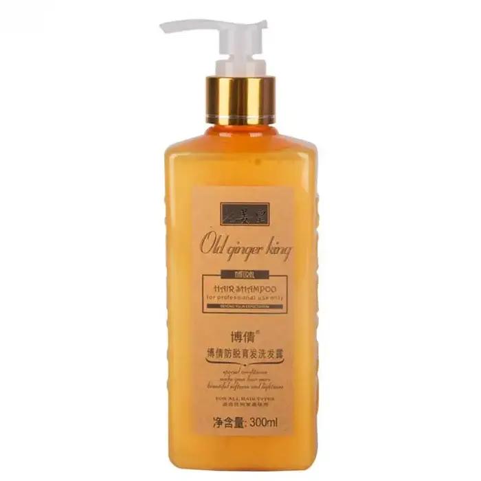 Shampoing et revitalisant au gingembre véritable, shampoing de soin capillaire pour la croissance des cheveux, Anti-chute rapide et Dense, 300ml