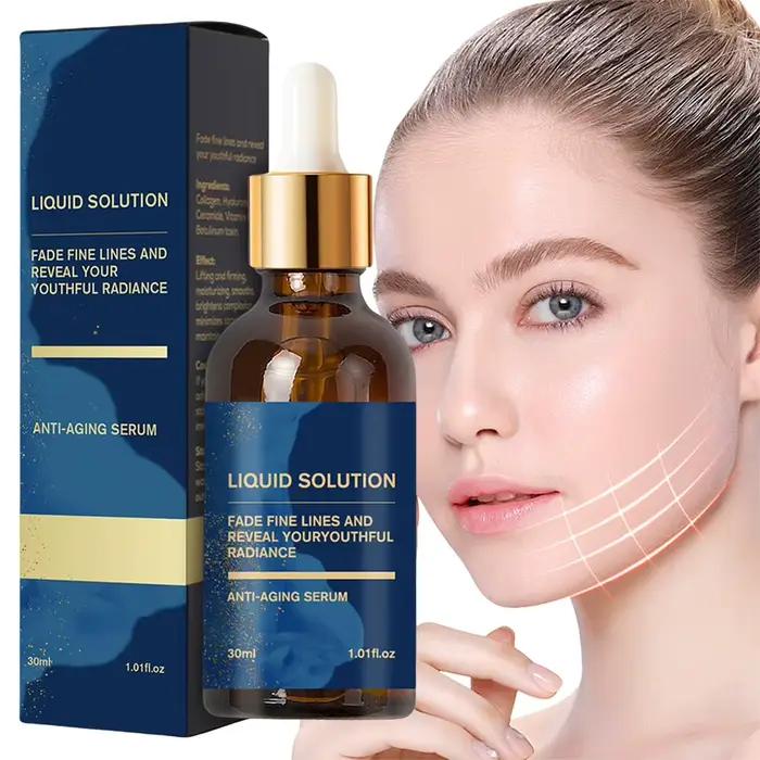 Sérum visage anti-âge pour les rides, raffermissant au collagène pour le visage, réduit visiblement