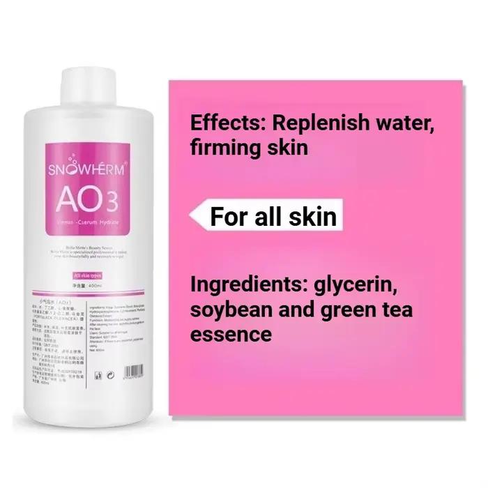 Solution Aqua Peel 400ml AS1 SA2 AO3 pour appareil facial, nettoyage en profondeur de la peau avec reconstitution de l'eau et sérum exfoliant pour le visage