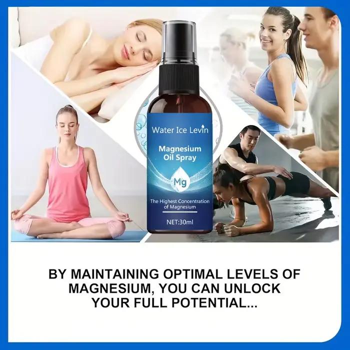 Huile de magnésium en spray pour le soin de la peau du visage et du corps, huile essentielle hydratante pour massage
