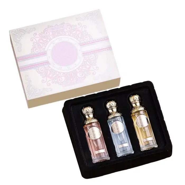 Parfum de luxe pour femme, eau de parfum, coffret cadeau 4 pièces, parfums arabes originaux, 75 ml,