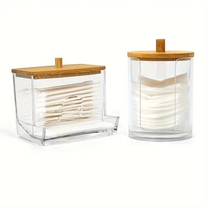 1/2 pièces organisateur de maquillage rond clair acrylique