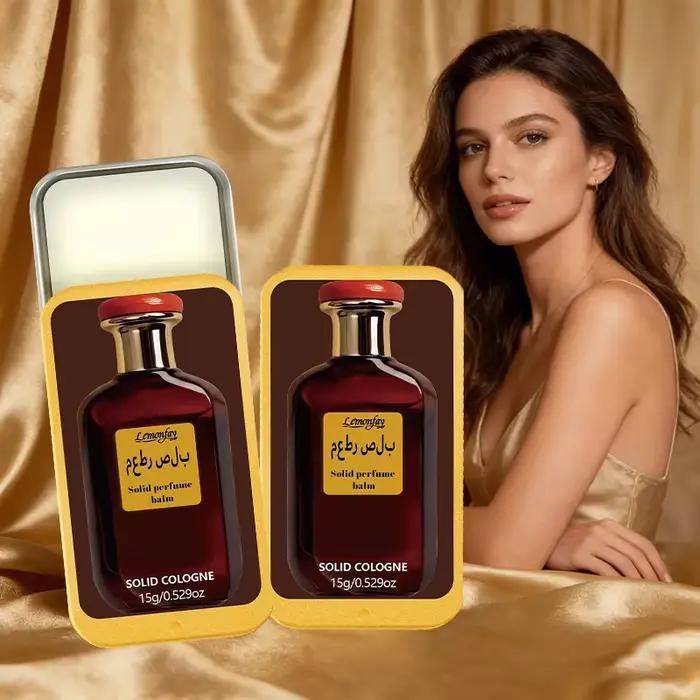 Baume de parfum solide Lemonfay style arabe 15g, parfum masculin portable longue durée, fragrance douce pour homme, usage quotidien