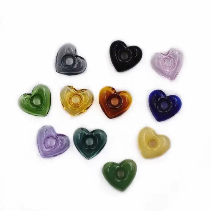 1X coeur diffuseur parfum rechargeable à la main huile essentielle aromathérapie bouteille pendentif bijoux indiquer chanceux verre pendentif