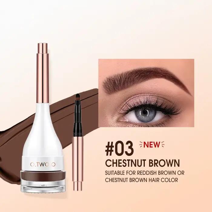 Pommade à sourcils naturelle, imperméable, Texture crémeuse, très teinte, Gel à sourcils, Double usa