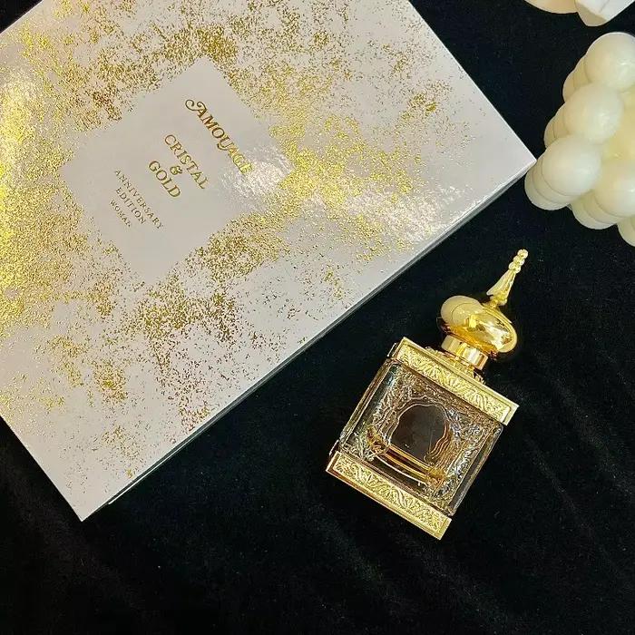 Parfum de luxe Amouage Cristal & Gold 50ml, fragrance Chypre, longue tenue, élégant, unisexe, parfum exquis, série Cristal Gold