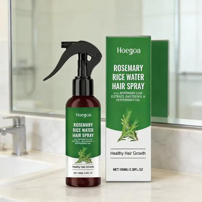 Spray de croissance capillaire à la rosemarie et à l'eau de riz pour homme