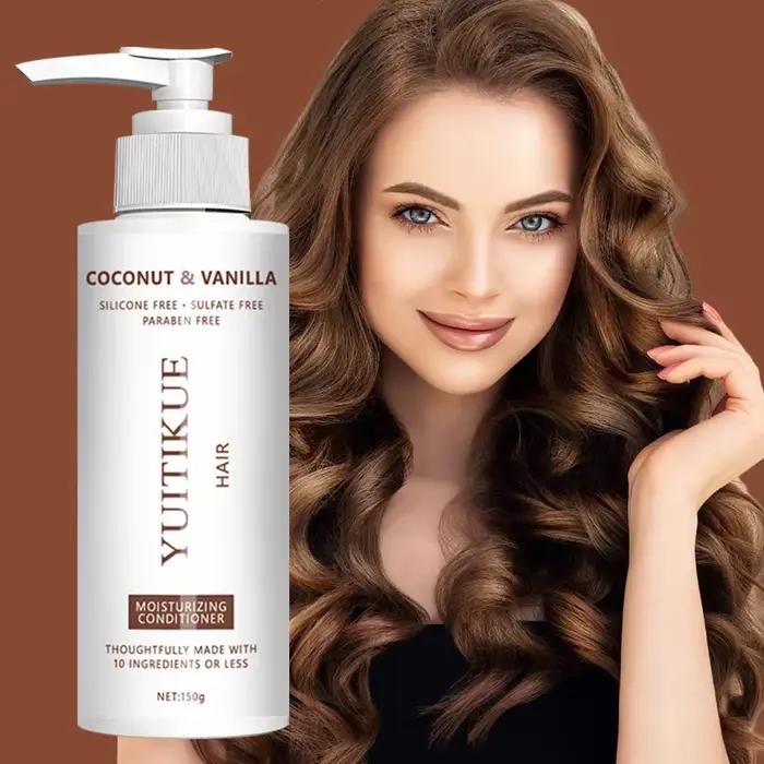 Après-shampoing YUITIKUE à la noix de coco et à la vanille | Sans sulfate, hydratant et nourrissant pour tous types de cheveux 150g