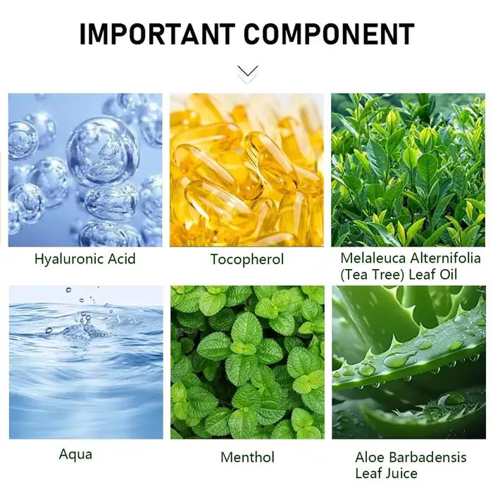 Crème pour les pieds à l'huile d'arbre à thé Water Ice Levin – Vitamine E Aloe Vera Menthol Ralent