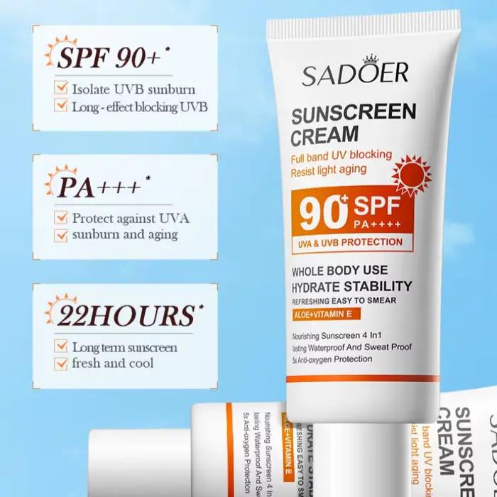 Crème solaire visage et corps Sadoerspf90+
