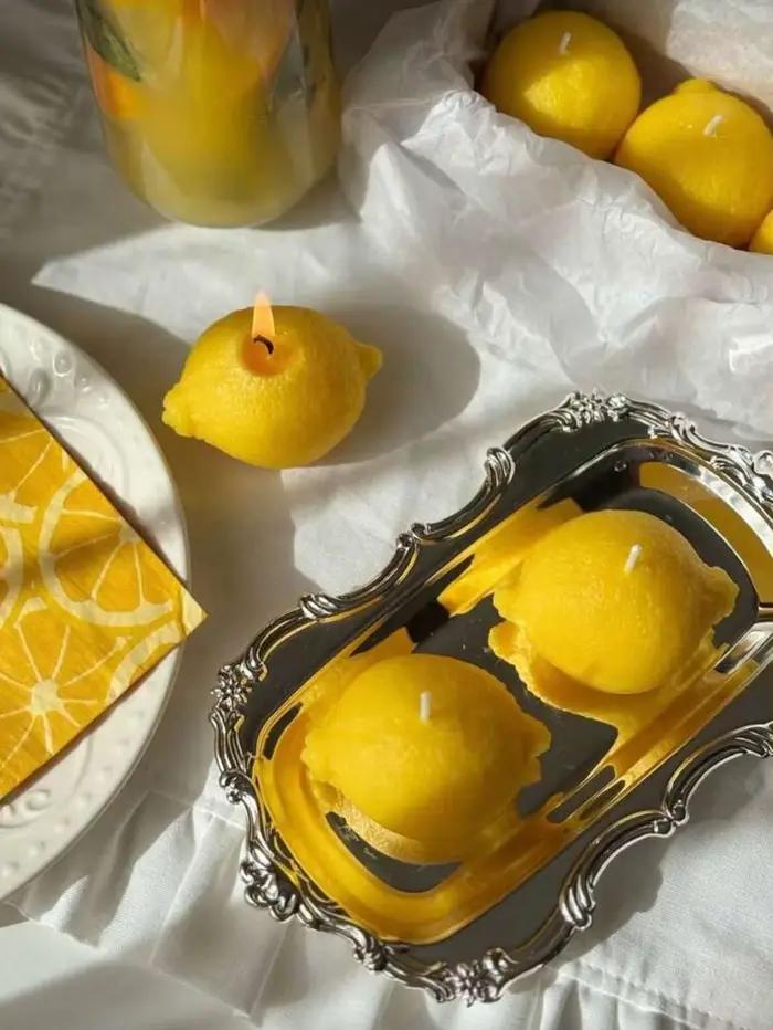 1 bougie parfumée au citron