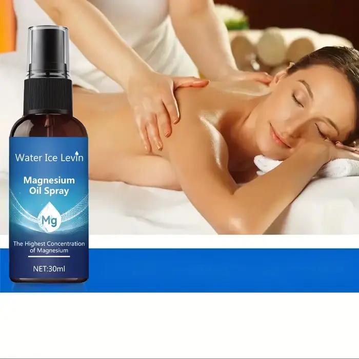 Huile de magnésium en spray pour le soin de la peau du visage et du corps, huile essentielle hydratante pour massage