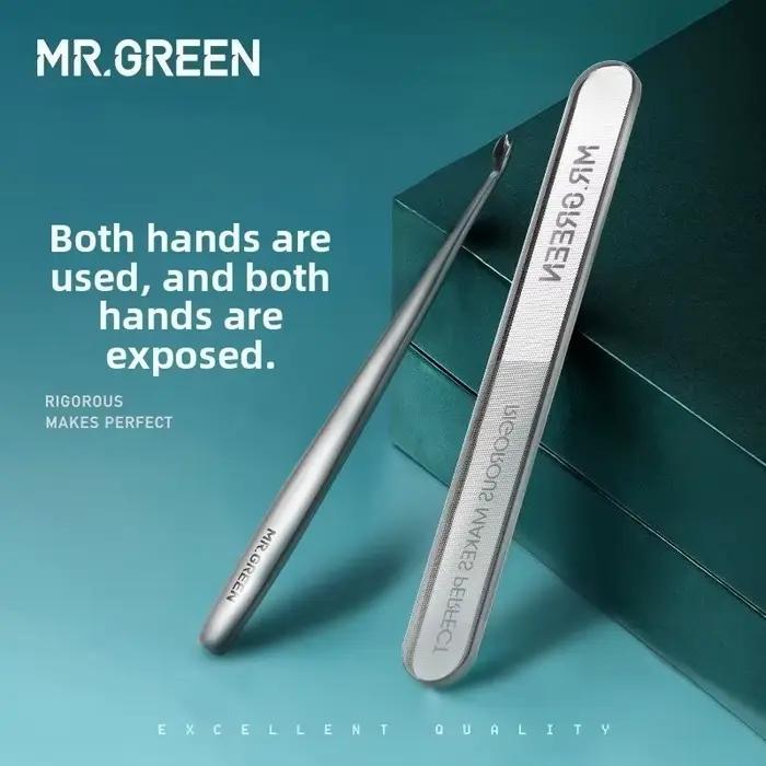 Lime à ongles en verre à double extrémité MR.GREEN – Polissage et façonnage entièrement lavables