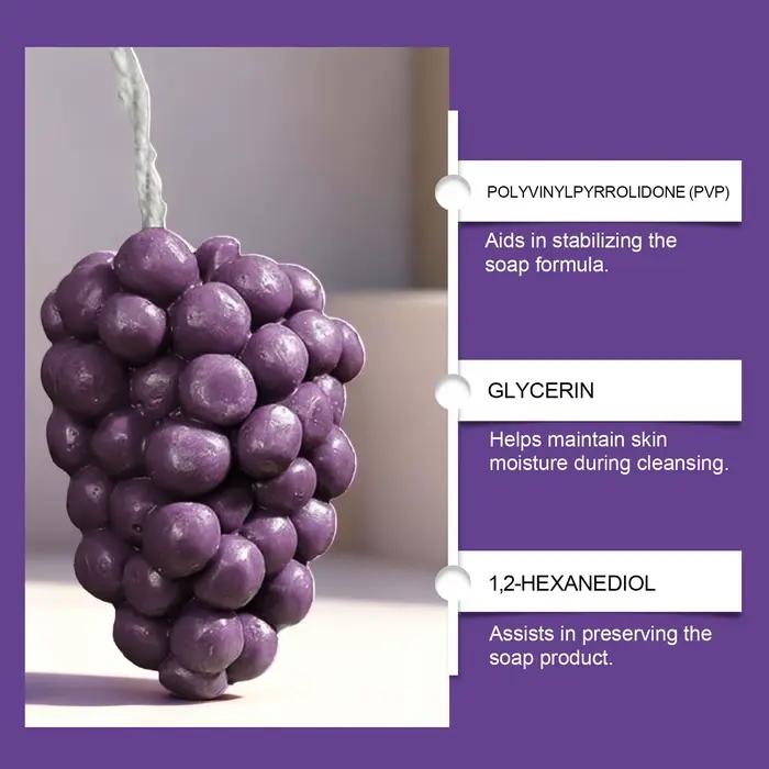 Savon en forme de grappe de raisins - Nettoyage doux avec un parfum frais