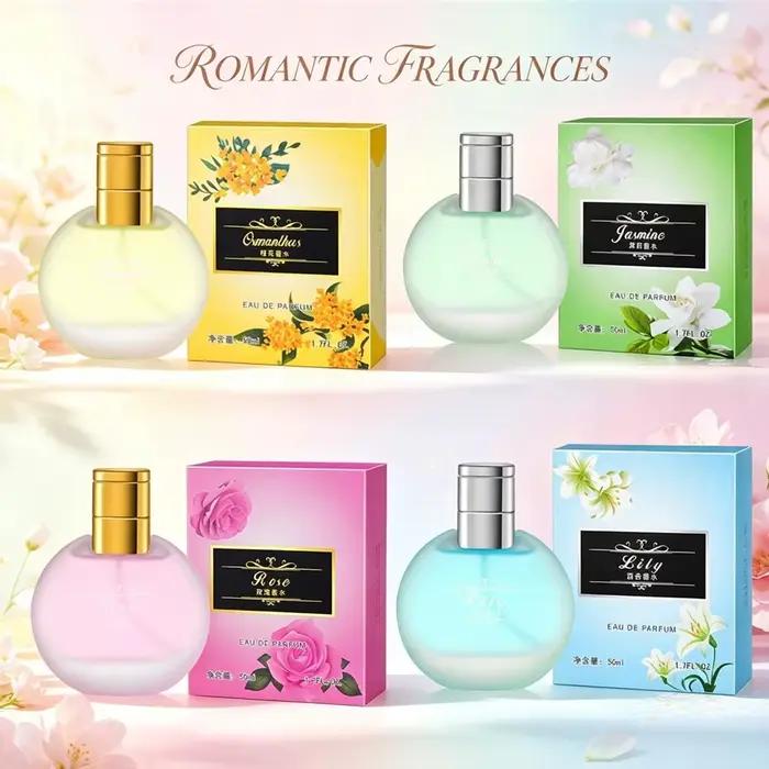 Parfum Floral Frais pour Femme Osmanthus Jasmin Lys Rose – Spray Parfumé Floral Élégant pour Rendez-vous et Déodorant EDP