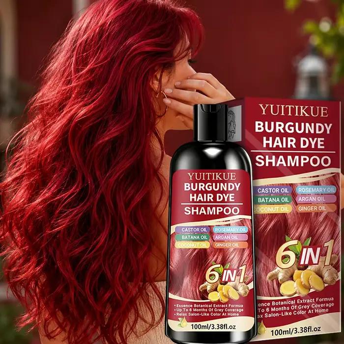 Shampoo colorant capillaire Bourgogne 6 en 1
