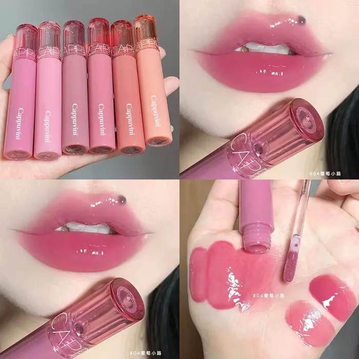 Cristal gelée brillant à lèvres hydratant eau-lumière clair huile à lèvres imperméable longue durée nu brillant raisin rouge teinte à lèvres maquillage