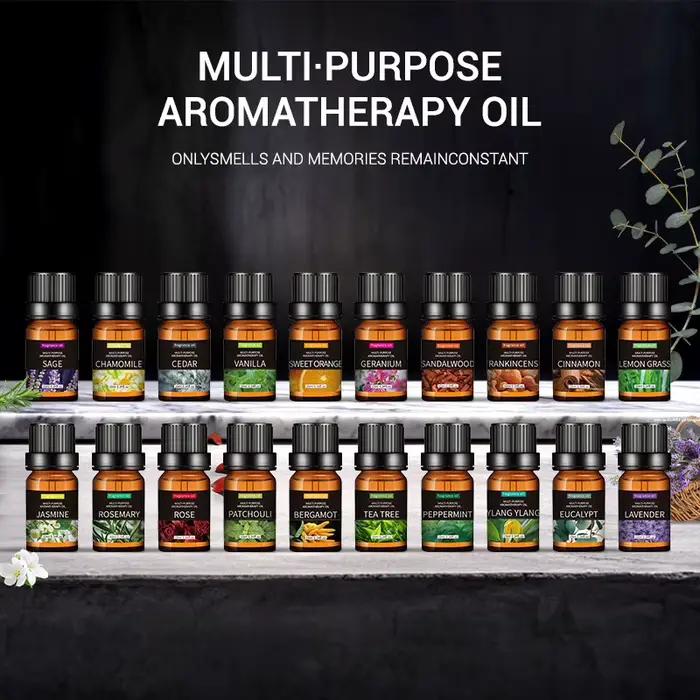 20 saveurs huiles essentielles pour diffuseur d'arôme humidificateur d'air maison soluble dans l'eau 10ml désodorisant parfums huile de parfum parfum