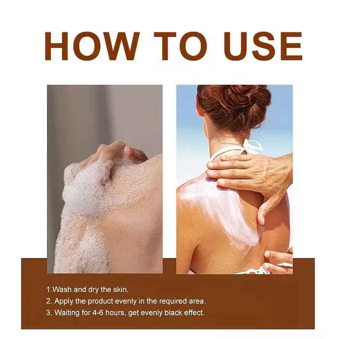 Huile Bronzante à la Noix de Coco – Huile Corporelle pour un Éclat Naturel et une Peau Hâlée, Lotion Bronzante Hydratante – 100g