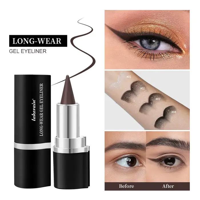 Eyeliner texture crémeuse longue durée imperméable mat noir argent marron Eye Liner stylo maquillage pour les femmes cosmétique
