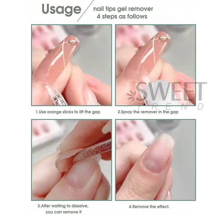 100ml faux ongles conseils adhésifs solides Gel dissolvant ongles liquide facile à adoucir dissolvant presse sur ongles Gel faux conseils dissolvant outils
