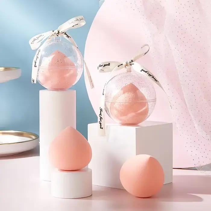 Éponge de maquillage en forme de gourde, goutte d'eau de pêche, bouffante cosmétique professionnelle pour fond de teint, crème anti-cernes, mélangeur de maquillage, éponge douce