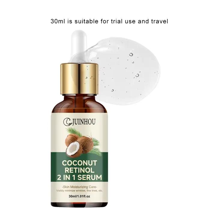 Sérum visage à l'huile de coco naturelle JUINHOU, hydratant, réduit la sécheresse, soin quotidien do