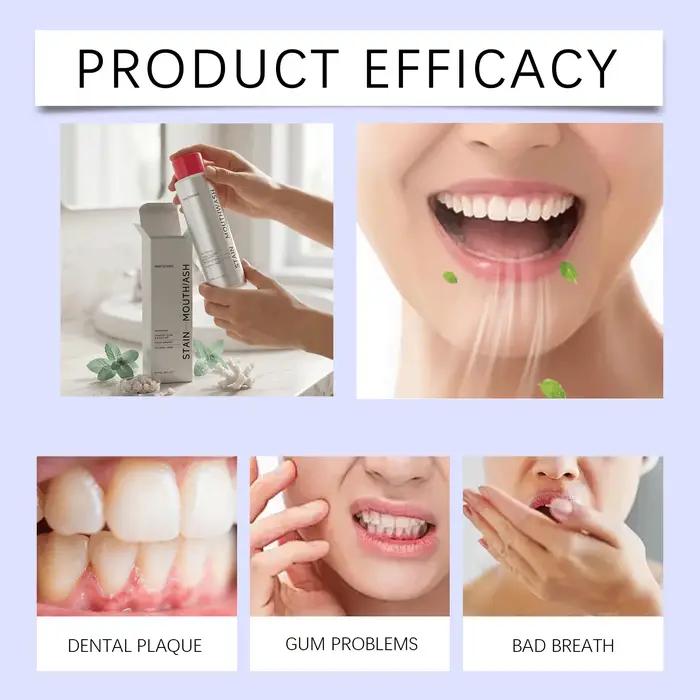Bain de bouche blanchissant, élimine les odeurs buccales, menthol, haleine rafraîchissante, nettoyage en profondeur, élimine la saleté buccale, protège la santé bucco-dentaire, soin buccal, bain de bo