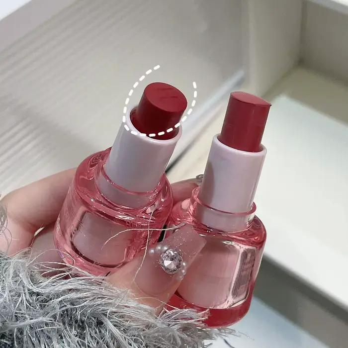 HERORANGE Rouge à lèvres léger à l'eau miroir scintillant clair