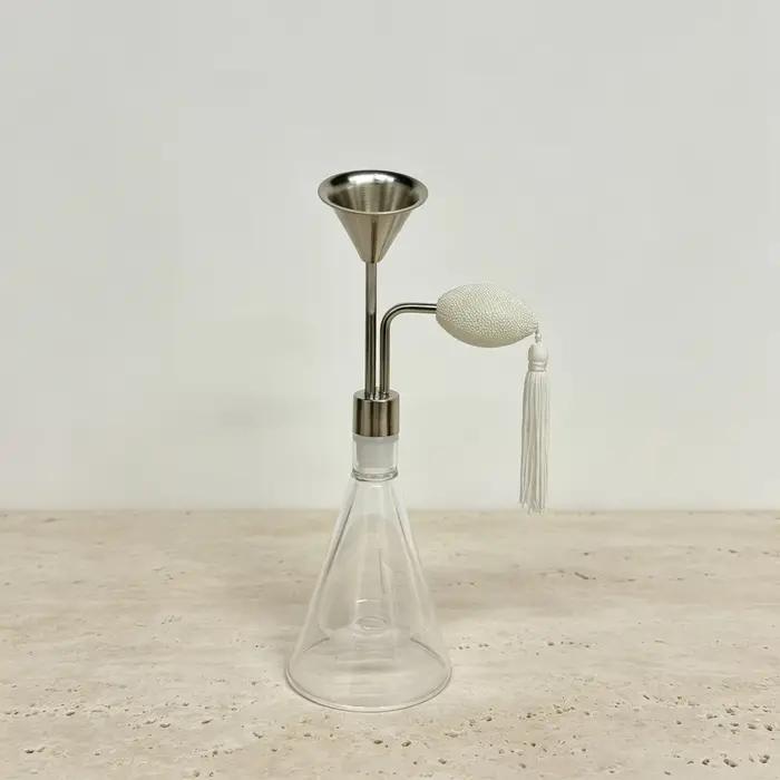 Flacons testeurs de parfum en verre argenté, vials de test de parfum vides noirs avec airbag pour SPA, supermarché, mariage, décoration intérieure