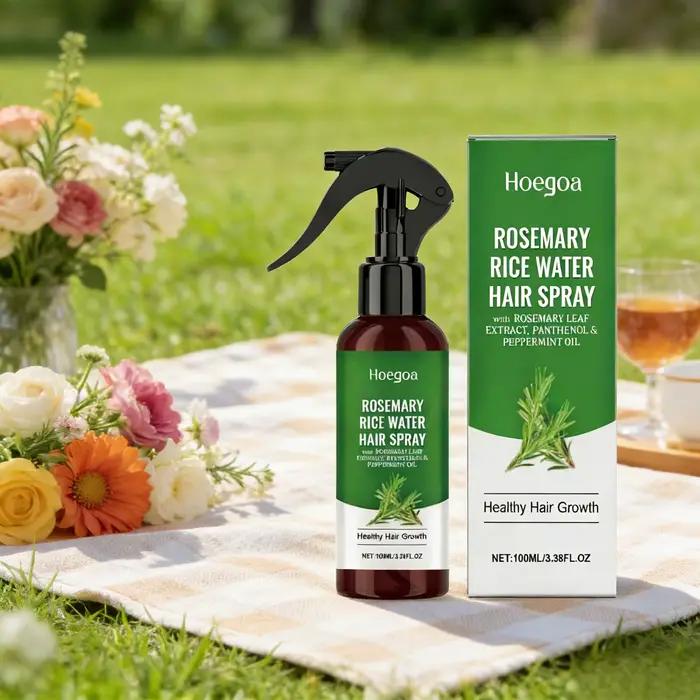 Spray de croissance capillaire à la rosemarie et à l'eau de riz pour homme